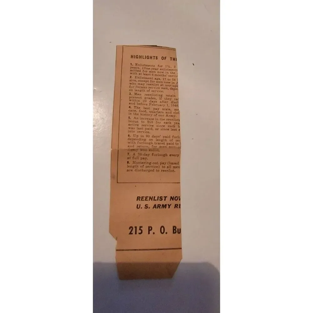 1940s Newspaper‎ Clipping 2 Headed Child Born Military Enlistment On The Back